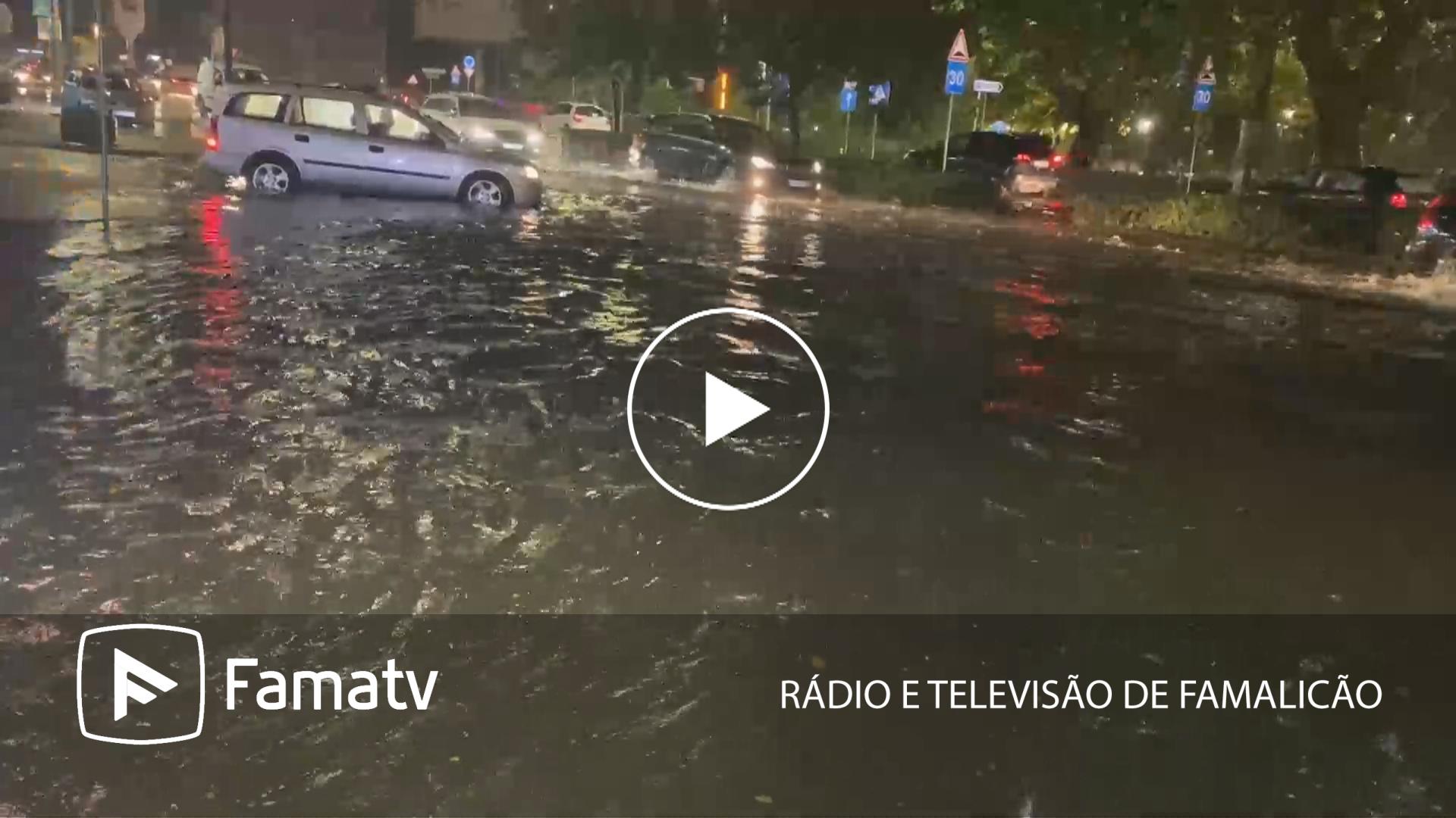 Chuva intensa provoca inundações e queda de muros em Famalicão 